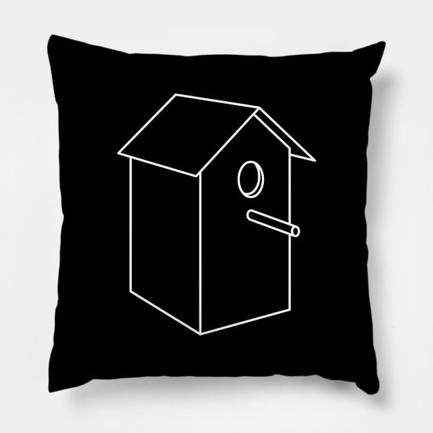 Home Sweet Birdhouse Pillow by Hayh0