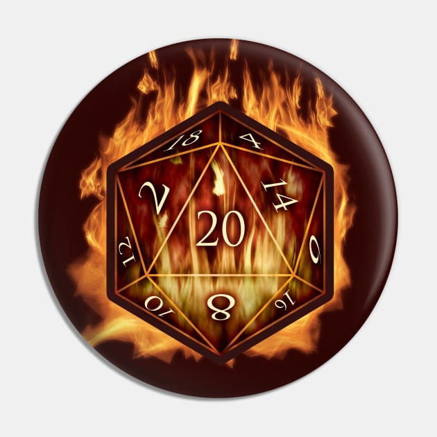 D20 - Infernal Pin by patrickkingart