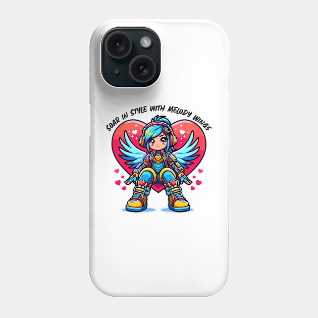 Heart wings Gamer Angel - Vibrant Anime Style Phone Case by WEARWORLD