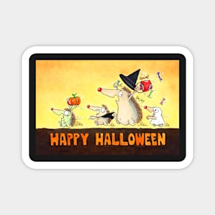 Happy Halloween Hedgehogs Magnet