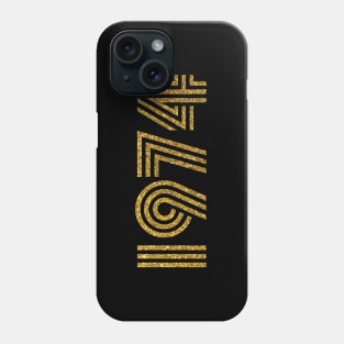 1974 Birth Year Glitter Effect Phone Case