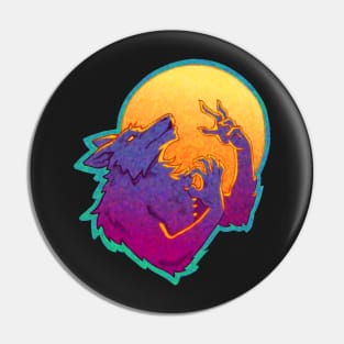 Halloween Howling Werewolf Pin