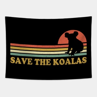 Save the Koala Vintage Retro Bear Animal Lovers Gift Tapestry