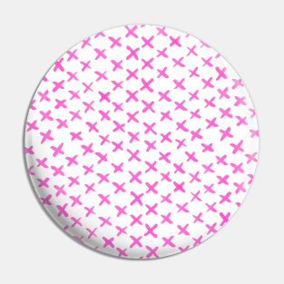 Watercolor x pattern - magenta Pin