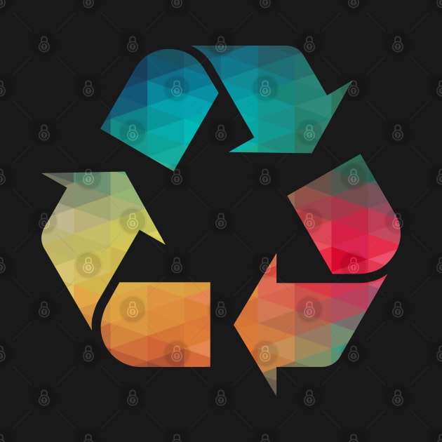 Rainbow recycling symbol by AdiDsgn