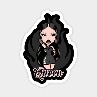 Queen Girl Doll - Black-Out Magnet