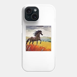 horse with flowing mane Phone Case