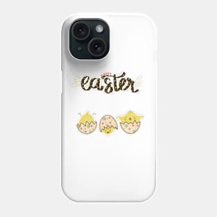 Happy Easter funny chicks in eggs Phone Case