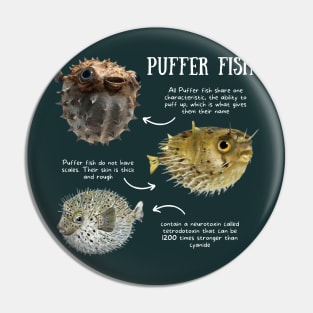 Animal Facts - Puffer Fish Pin