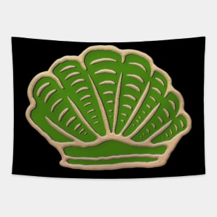 Green Shell Seashell Green Vintage Artwrok Tapestry