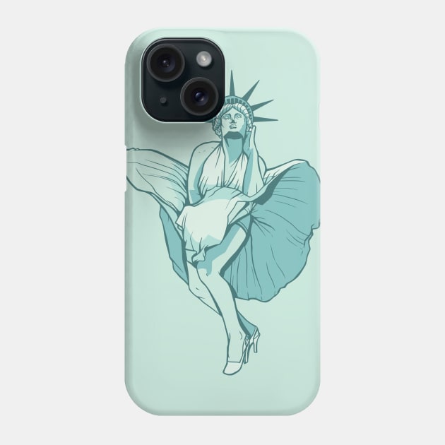 Statue of Liberty | Marilyn Monroe Phone Case by LR_Collections