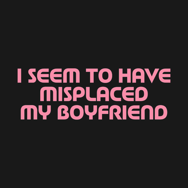 I Seem To Have Misplaced My Boyfriend by MishaHelpfulKit