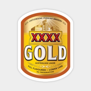 Gold Stubby Logo Beer Magnet