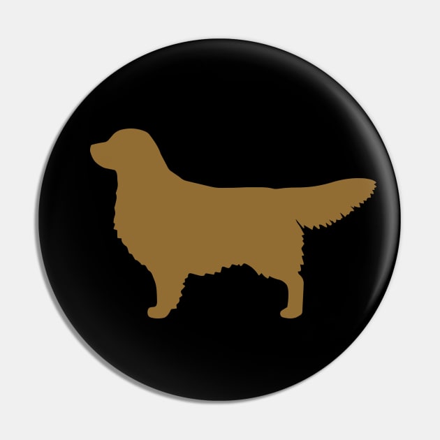 Golden Retriever Silhouette Pin by Coffee Squirrel