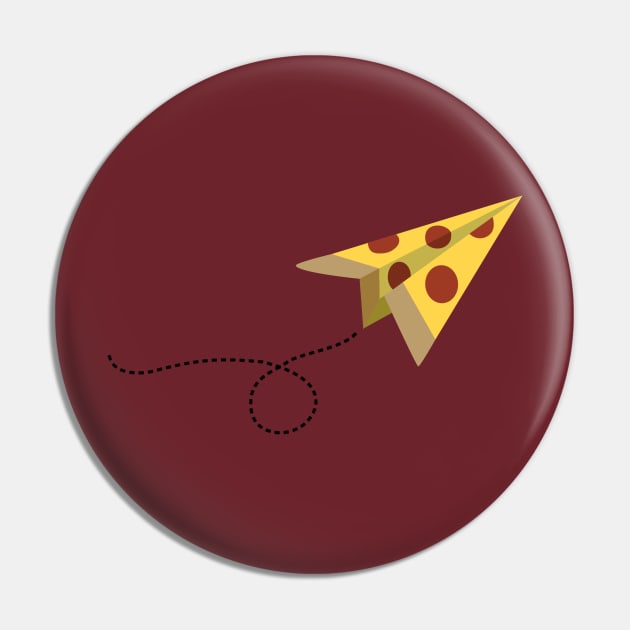 Pizza Delivery (Paper Airplane) Pizza Pin TeePublic