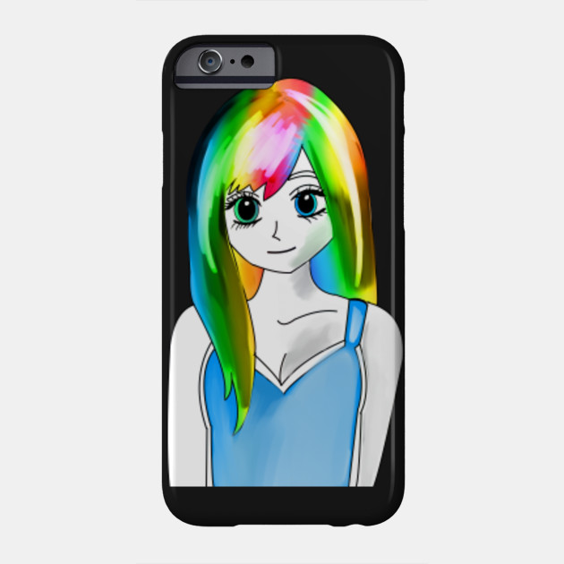 Rainbow Anime Manga Girl Hair Pretty Anime Phone Case Teepublic