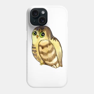 Yellow Gold Owl Watercolor Phone Case