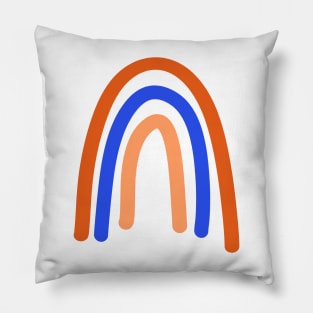 Orange and blue boho "rainbow" Pillow