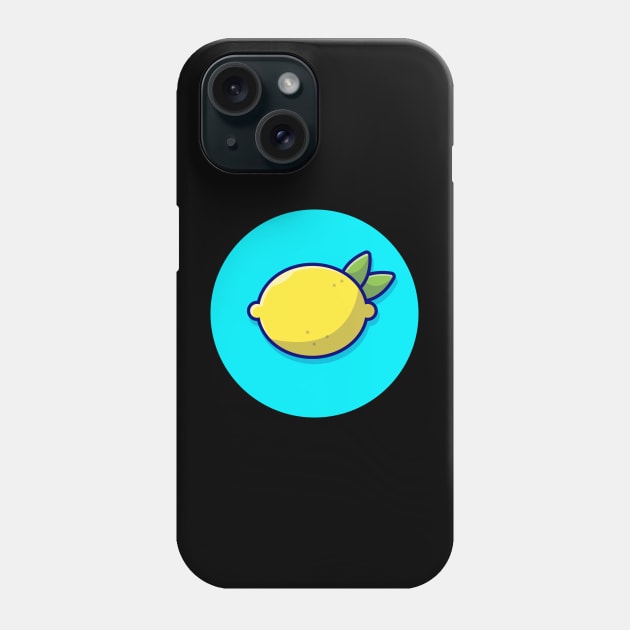 Lemon Cartoon Vector Icon Illustration Phone Case by Catalyst Labs