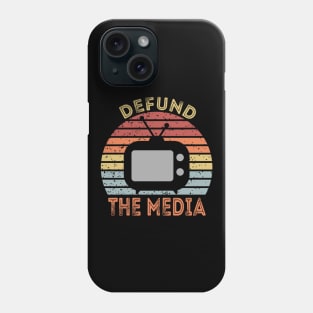 Defund The Media Retro Vintage Phone Case