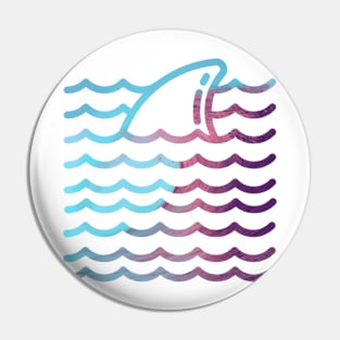 Shark Wave Graphic Beach Vibes Pin