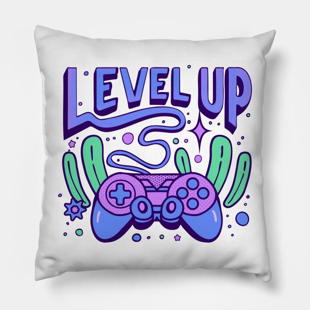 Level Up Pillow by CreativeSage