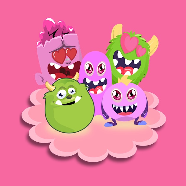 Cute and funny Graffiti monster squad in action by chrstdnl