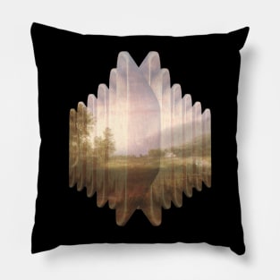 Abstract framed landscape Pillow