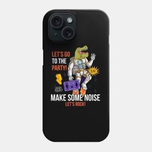 engraving cool dude in special space suit dino Phone Case