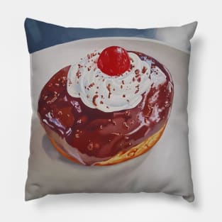 Black Forest Donut painting Pillow