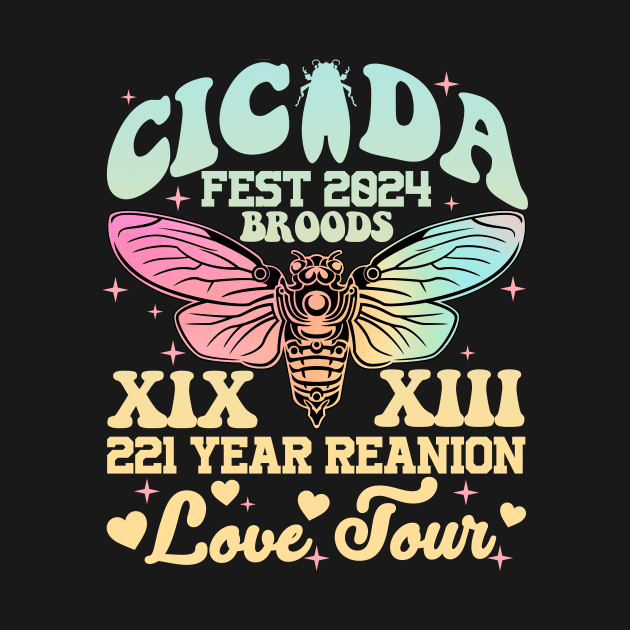 Entomologist Insect Lover Cicada Fest 2024 Broods XIX & XIII by artbooming