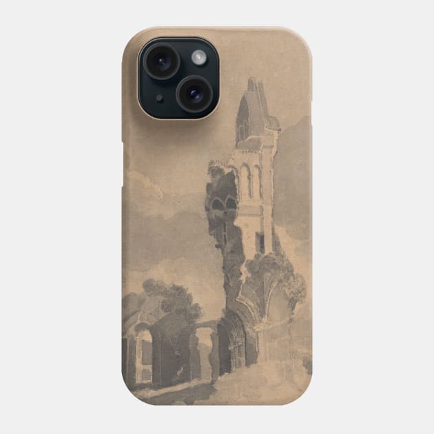 Byland Abbey, Yorkshire by John Sell Cotman Phone Case by Classic Art Stall