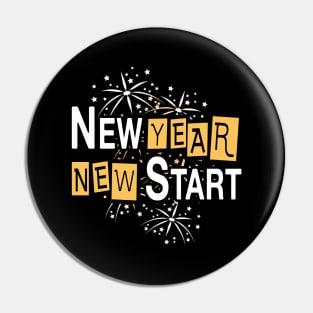 New Year New Start - Happy New Year Party 2021 Pin