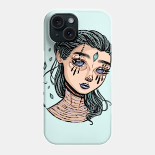 Nature girl in purple Phone Case