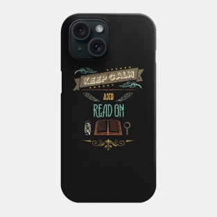 Keep Calm and Read On Retro Vintage Phone Case