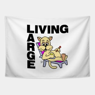 Fat Cat Living Large Tapestry