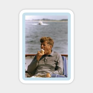 President Kennedy with ice cream cone Magnet