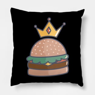 Royal Cheeseburger With Cheese, Tomato, Lettuce and a Crown Pillow