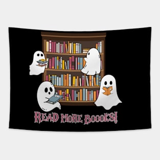 Ghost Read More Boooks, Teacher Halloween Shirt, Halloween Shirt, Ghost Reading Shirt, Gift for Halloween, Spooky Season, Funny Halloween Shirt Tapestry