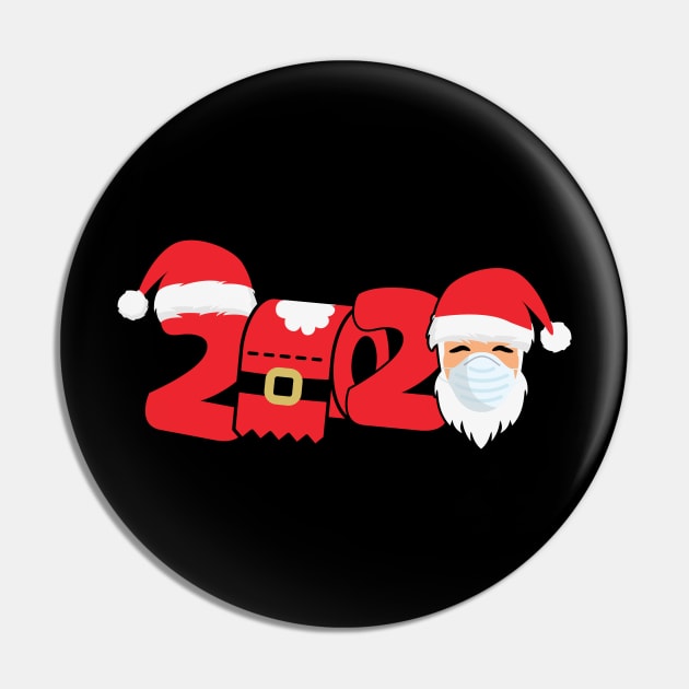 2020 Santa Mask Paper Pin by sevalyilmazardal