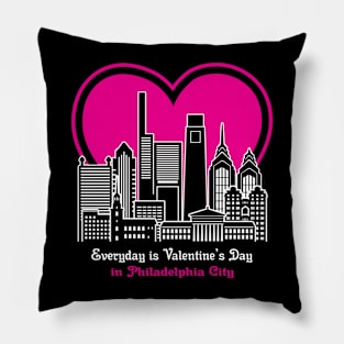 Valentine's Day in Philadelphia City Pillow