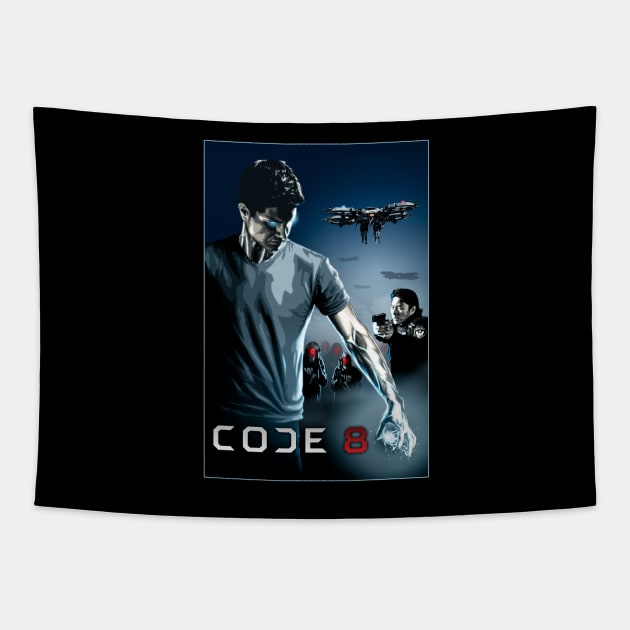 CODE 8 Tapestry by artofbriancroll