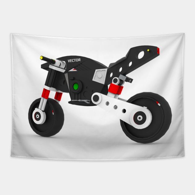 Motorcycle Vector Tapestry by Rizaldiuk