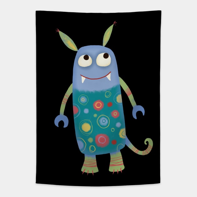 Monsters But Not Scary Ones Tapestry by NicSquirrell