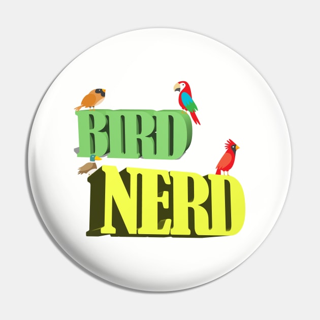 Birder - Bird Nerd Pin by Kudostees