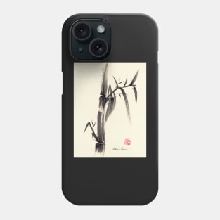 Silence - Sumie ink wash bamboo painting Phone Case