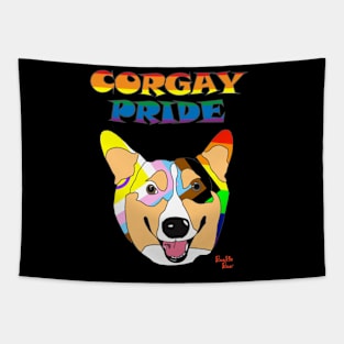 Bookie Boo the Corgi - Corgay Pride Tapestry