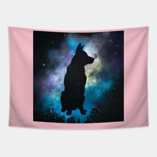 Beauceron Dog Space Nebula Artwork Tapestry