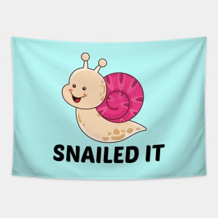 Snailed It - Snail Pun Tapestry