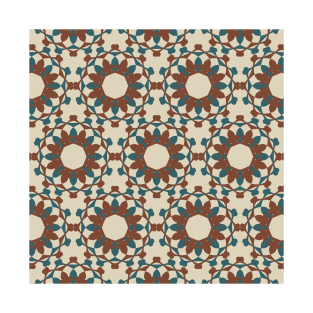 Moroccan pattern (brown and blue) T-Shirt